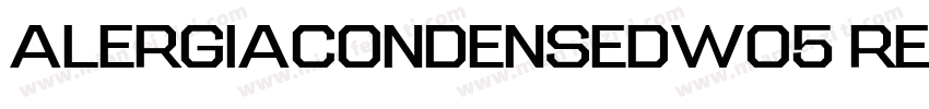 AlergiaCondensedW05 Regular Regular字体转换